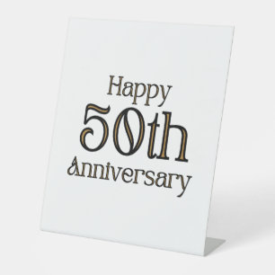 Alles Gute zum 50. Jahrestag Sockelschild