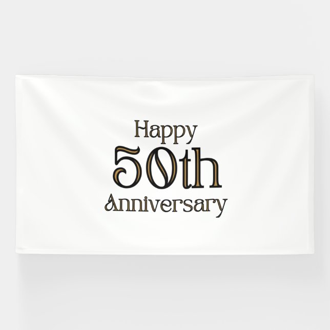 Alles Gute zum 50. Jubiläum 6x10 Vinyl Banner (Horizontal)