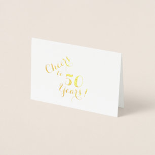 Alles Gute zum 50. Mini-Karte Folienkarte