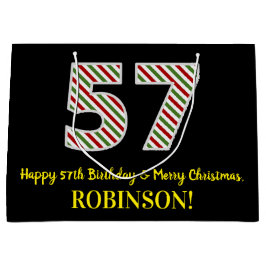 Alles Gute zum 57. Geburtstag & Frohe Weihnachten, Große Geschenktüte