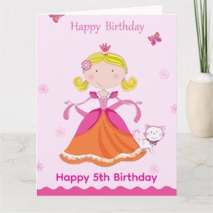 Alles Gute zum 5. Geburtstag Prinzessin Karte