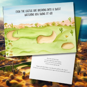 Alles Gute zum 60. Geburtstag Desert Golf Course W Karte