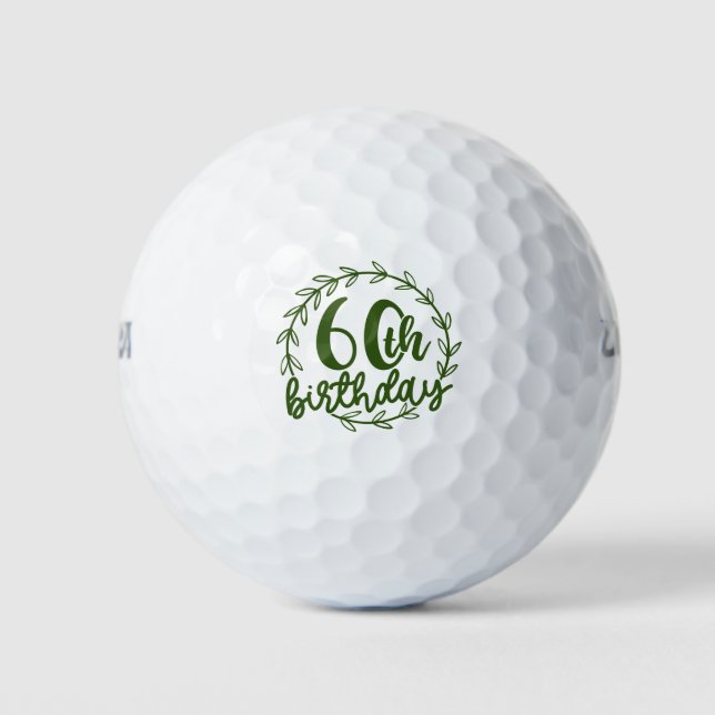 Alles Gute zum 60. Geburtstag Golfball (Vorderseite)