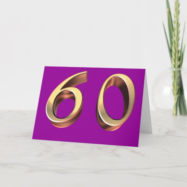 Alles Gute zum 60. Geburtstag, sechzig 60 Karte (Vorderseite)