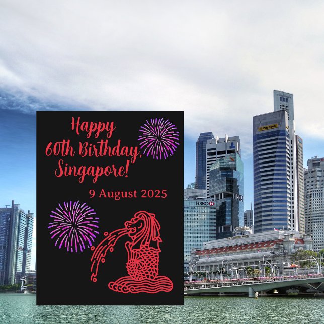 Alles Gute zum 60. Geburtstag, Singapur Postcard Postkarte (Von Creator hochgeladen)