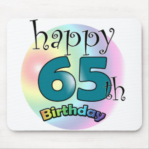 Alles Gute zum 65. Geburtstag (blauw) Mousepad