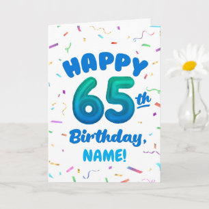 Alles Gute zum 65. Geburtstag Karte mit individuel