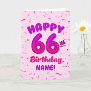 Alles Gute zum 66. Geburtstag Karte mit individuel