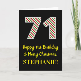 Alles Gute zum 71. Geburtstag & Frohe Weihnachten, Karte