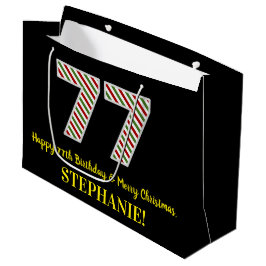 Alles Gute zum 77. Geburtstag & Frohe Weihnachten, Große Geschenktüte