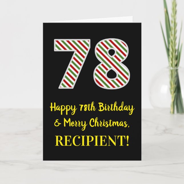Alles Gute zum 78. Geburtstag & Frohe Weihnachten, Karte (Vorderseite)