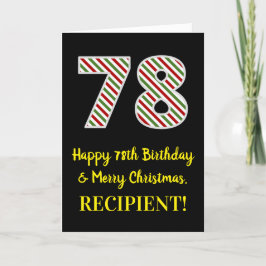 Alles Gute zum 78. Geburtstag & Frohe Weihnachten, Karte