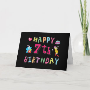 Alles Gute zum 7. Geburtstag. 7 Jahre alt. Karte