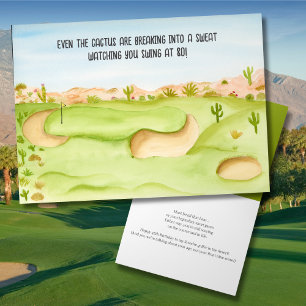 Alles Gute zum 80. Geburtstag Desert Golf Course W Karte
