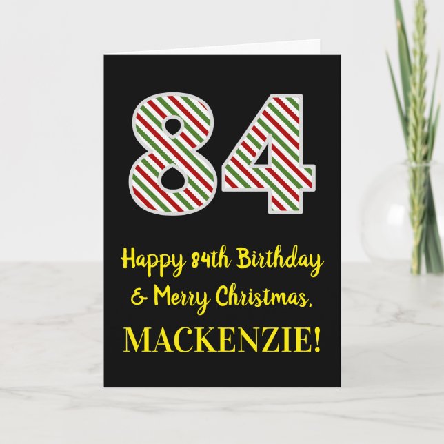 Alles Gute zum 84. Geburtstag & Frohe Weihnachten, Karte (Vorderseite)