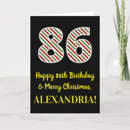 Alles Gute zum 86. Geburtstag & Frohe Weihnachten, Karte