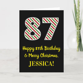 Alles Gute zum 87. Geburtstag & Frohe Weihnachten, Karte