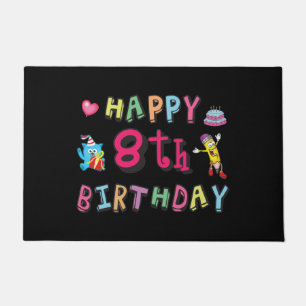 Alles Gute zum 8. Geburtstag. 8 Jahre täglich. Fußmatte