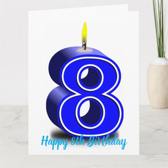 Alles Gute zum 8. Geburtstag Karte (Vorderseite)