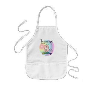 Alles Gute zum 8. Geburtstag (Rose) Kinderschürze