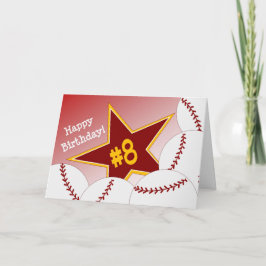Alles Gute zum 8. Geburtstag, Softball Star! Karte