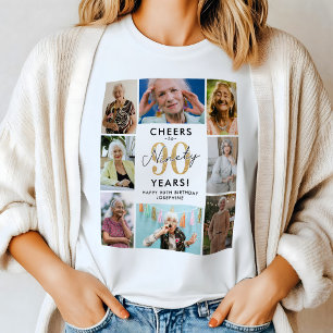 Alles Gute zum 90. Geburtstag Foto-Collage T-Shirt