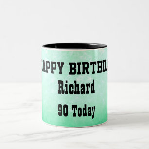 Alles Gute zum 90. Geburtstag Personalisiert Zweifarbige Tasse