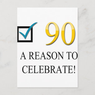 Alles Gute zum 90. Geburtstag Postkarte