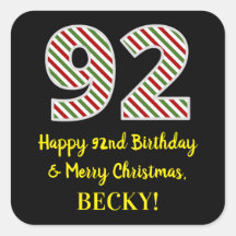 Alles Gute zum 92. Geburtstag & Frohe Weihnachten,