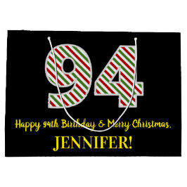 Alles Gute zum 94. Geburtstag & Frohe Weihnachten, Große Geschenktüte