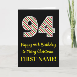 Alles Gute zum 94. Geburtstag & Frohe Weihnachten, Karte