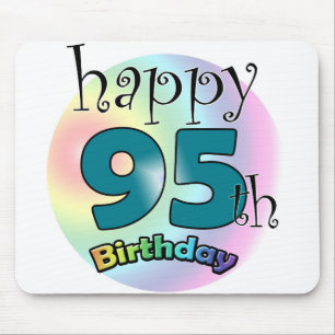 Alles Gute zum 95. Geburtstag (blauw) Mousepad