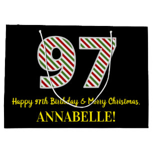 Alles Gute zum 97. Geburtstag & Frohe Weihnachten, Große Geschenktüte