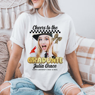 Alles Gute zum Abschluss - Weißes individuelles Fo T-Shirt