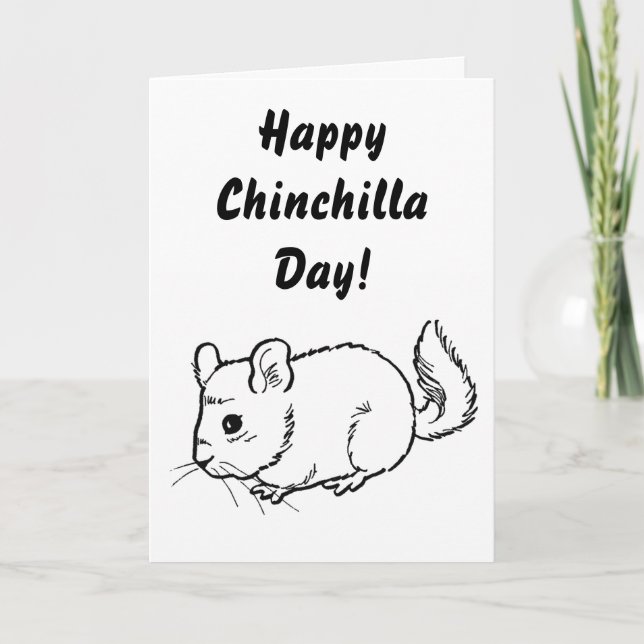 Alles Gute zum Chinchilla Day! Karte (Vorderseite)