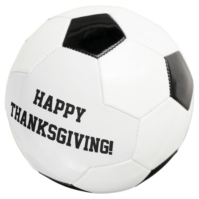 Alles Gute zum Erntedankfest! Fußball schwarz und  (Dreiviertel)