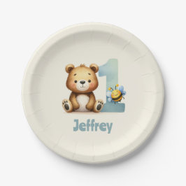 Alles Gute zum ersten Bee-Day! Pappteller