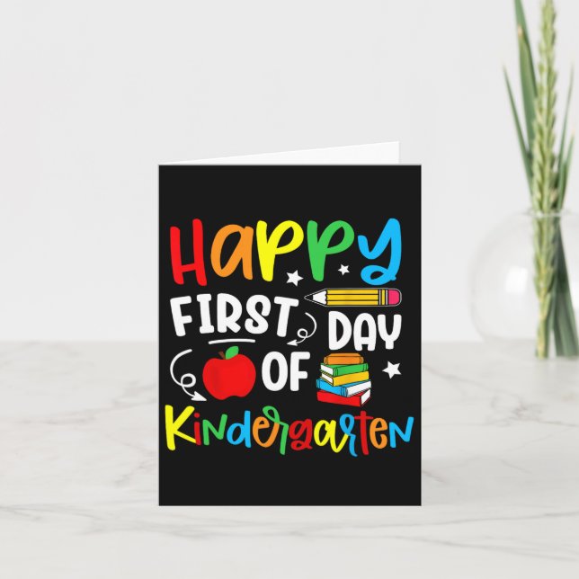 Alles Gute zum ersten Kindergarten zurück zum Tee  Karte (Vorderseite)