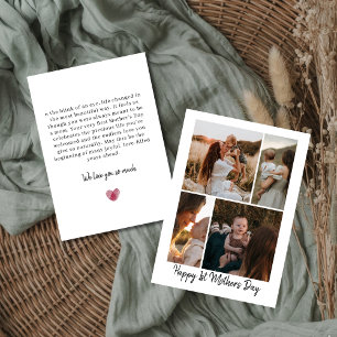 Alles Gute zum ersten Muttertag Foto-Collage-Karte Feiertagskarte