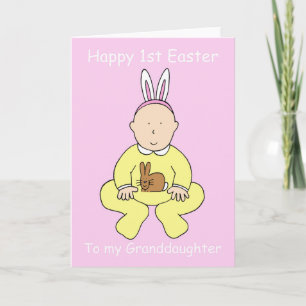 Alles Gute zum ersten Ostern für meine Enkelin. Feiertagskarte