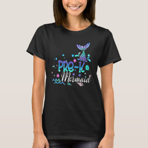 Alles Gute zum ersten Tag der Pre Kinder Mermaid z T-Shirt