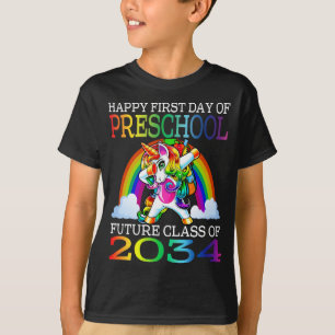 Alles Gute zum ersten Tag der Vorschulklasse 2034 T-Shirt