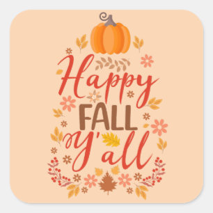 Alles Gute zum Fall Quadratischer Aufkleber