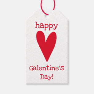 Alles Gute zum Galentinstag! Rotes Herz Geschenkanhänger