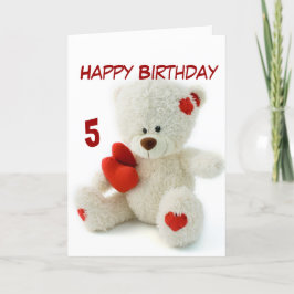 Alles- Gute zum Geburtstag5. Teddybär-Thema Karte