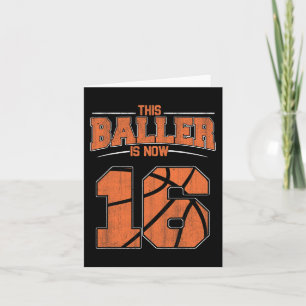 Alles Gute zum Geburtstag 16 Jahre Alte Basketball Karte