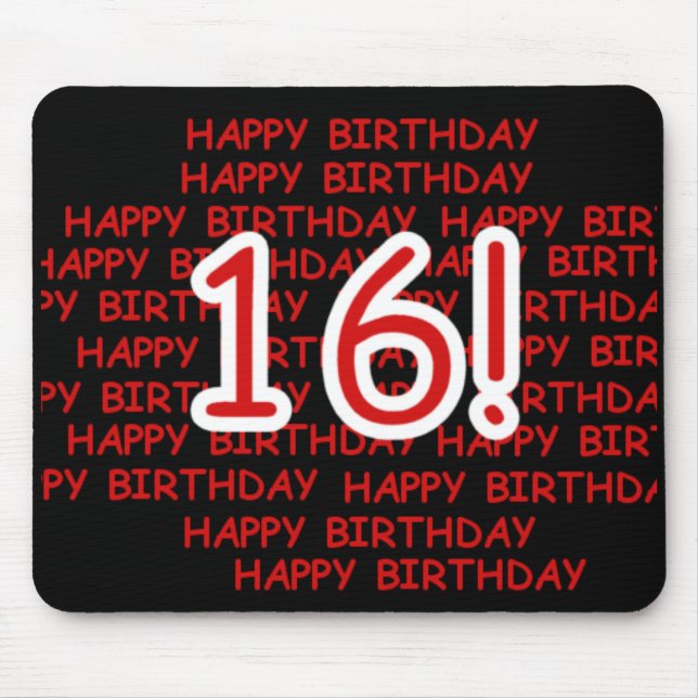 Alles Gute zum Geburtstag 16 Mousepad (Vorne)
