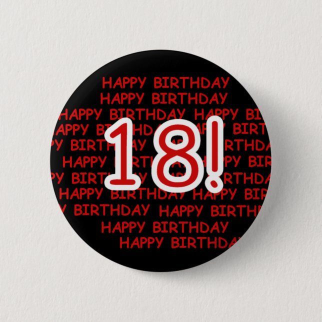 Alles Gute zum Geburtstag 18 Button (Vorderseite)