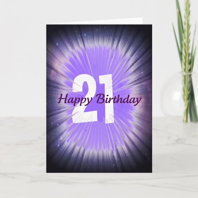 Alles Gute zum Geburtstag 21 Karte (Vorderseite)