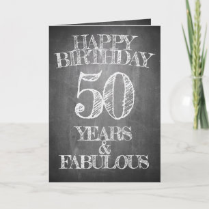 Alles Gute zum Geburtstag - 50 Jahre & Fabelhaft Karte